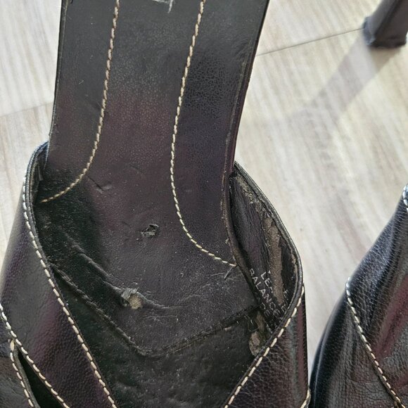 Nine West Black Mule Heels - Size 8 - Picture 7 of 8